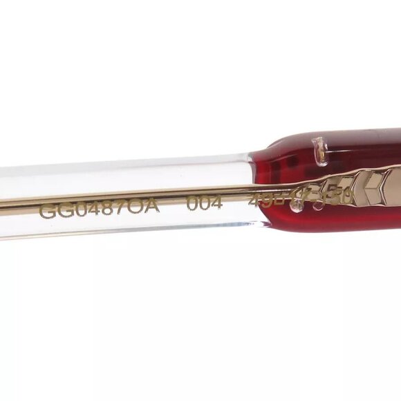 Auth GUCCI Glasses Red Plastic main image 13